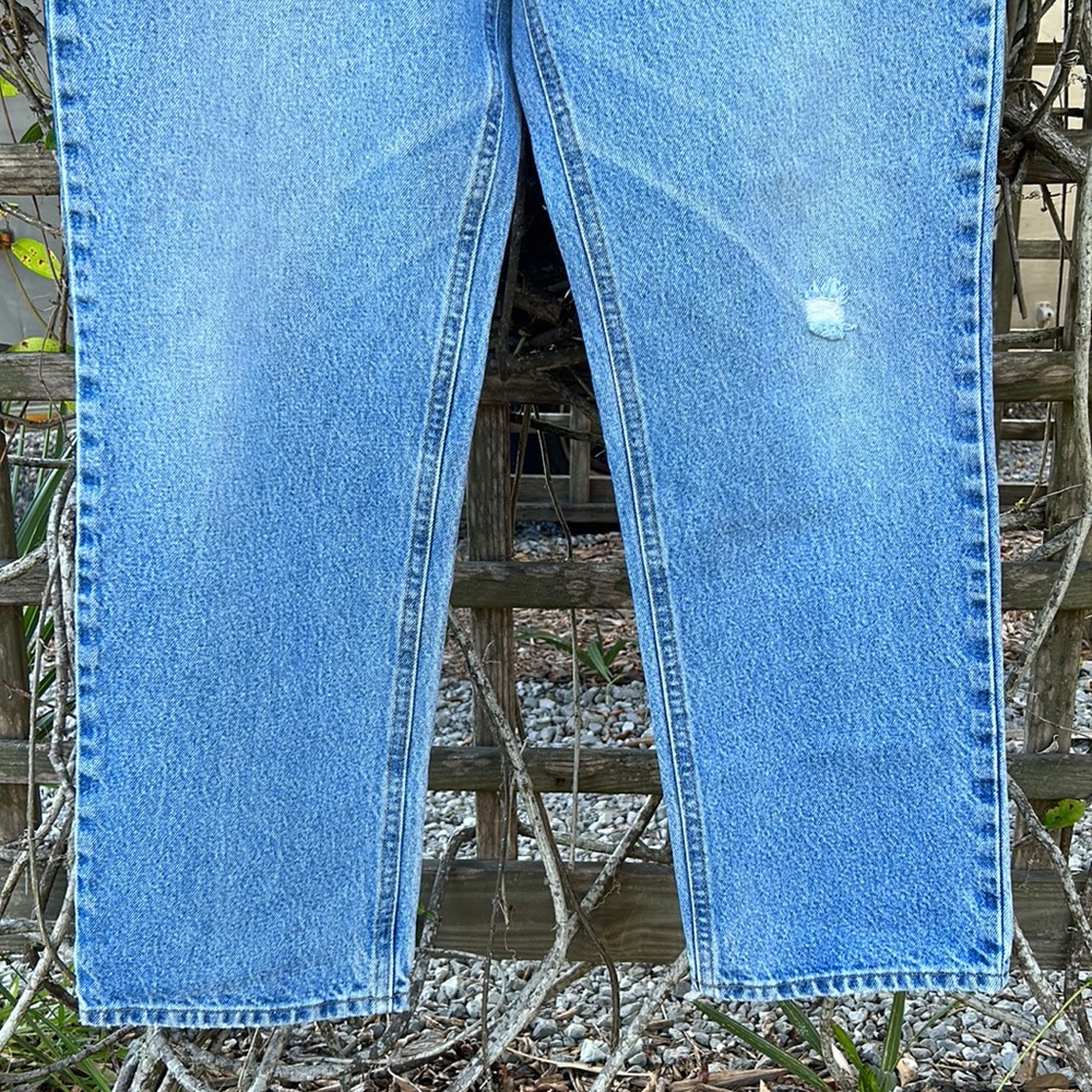 Men's Carhartt Relaxed Fit Denim Work Pants Light Wash 38x32 dungarees - Picture 4 of 10